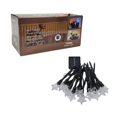 082361 Ηλιακά Φωτάκια LED Αστεράκια RGB - Solar LED String Lights