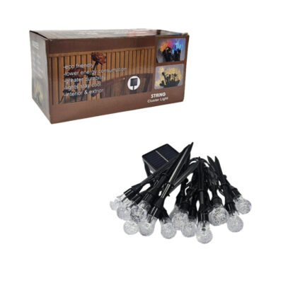 082364 Ηλιακά Φωτάκια LED με Κίτρινο/Θερμό Φως- Solar LED String Lights