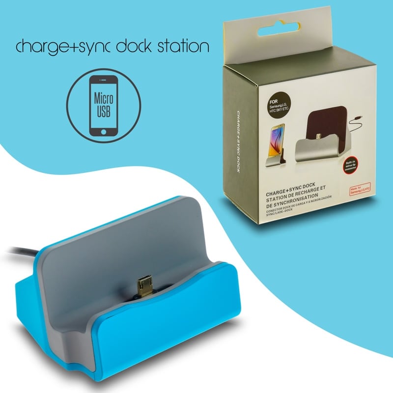 1018.016_main_2 Docking Station Micro Usb Charge-Data Blue
