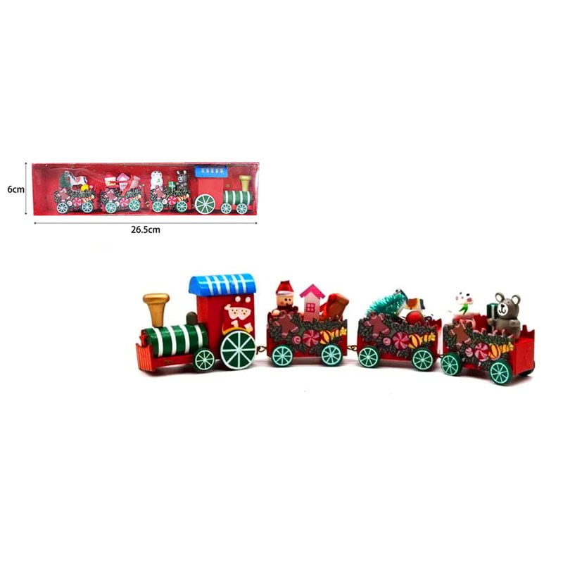 290021-2 Ξύλινο χριστουγεννιάτικο διακοσμητικό τρενάκι - Christmas train deco