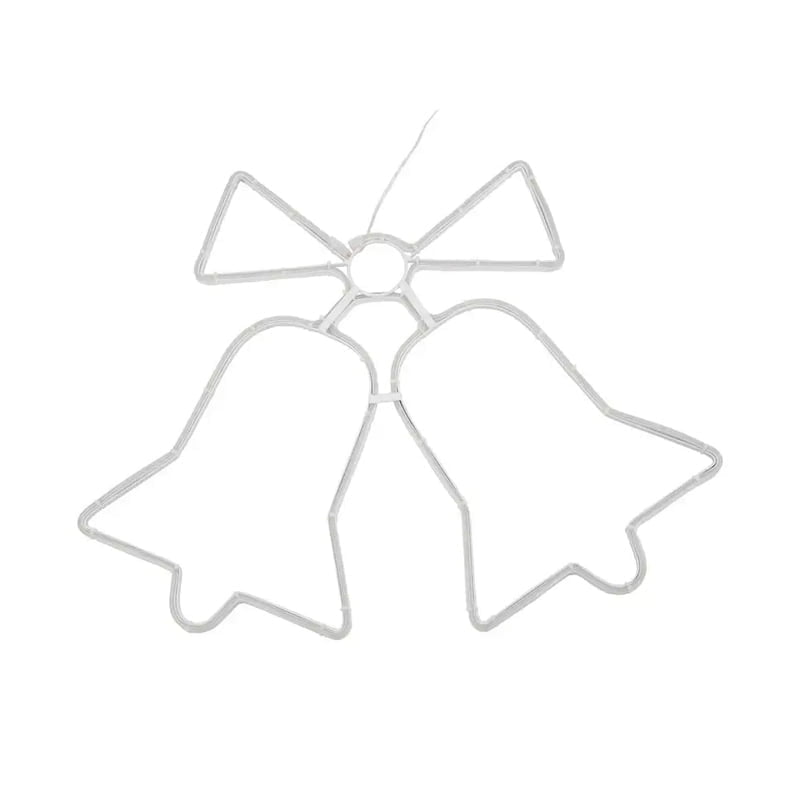 290055 Χριστουγεννιάτικες φωτιζόμενες καμπάνες θερμό χρώμα φωτοσωλήνες 60x49cm LED - LED Christmas Bell Lights