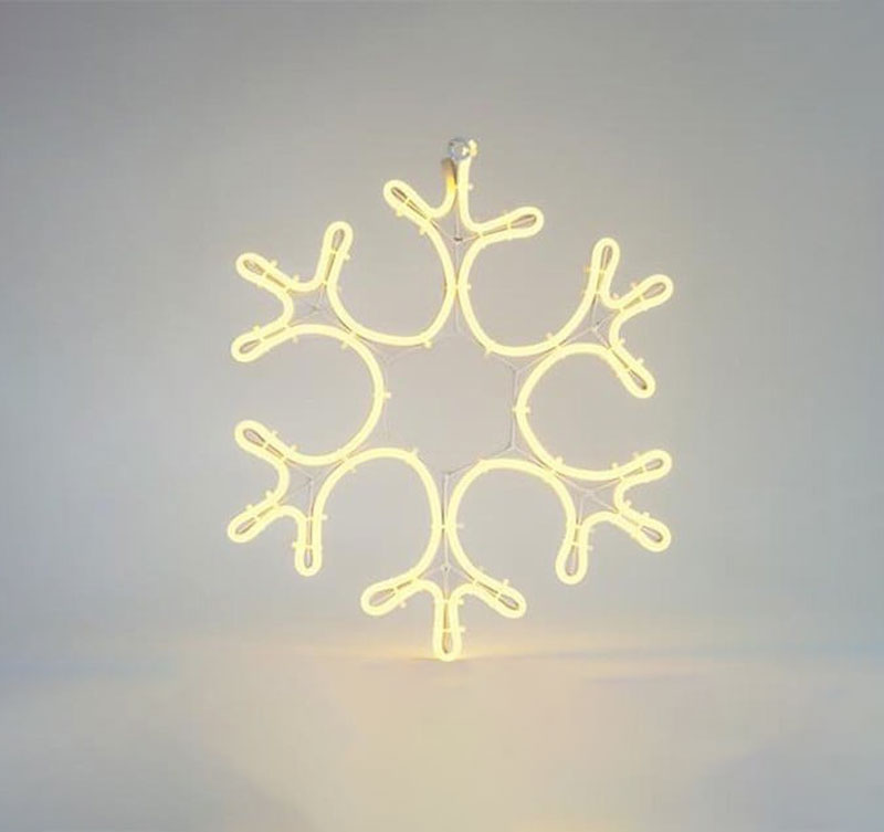 290083 Χιονονιφάδα Led Θερμό Φως με καλώδιο - Christmas snowflake light LED