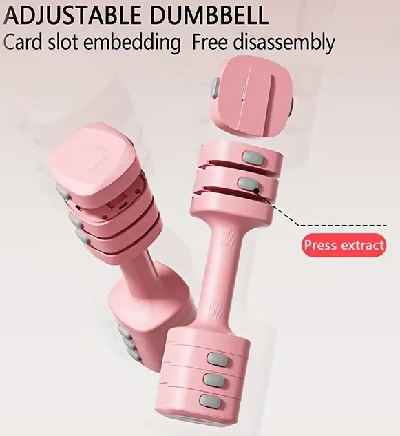 Πολυλειτουργικό ρυθμιζόμενο σετ αλτήρων - 5.5kg - 80382B - 290243 - Pink