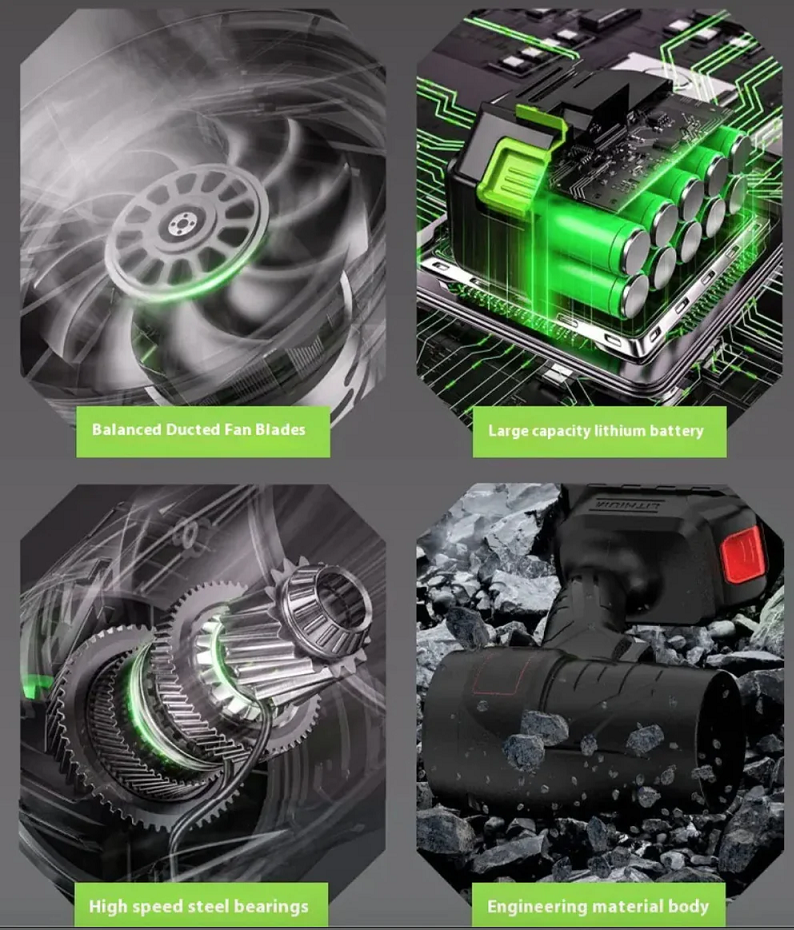 Επαναφορτιζόμενος φυσητήρας χειρός – 21V – Power – YQ-1 - 456459