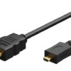 53786 GOOBAY καλώδιο micro HDMI σε HDMI 53786 με Ethernet, 4K/60Hz, 3m, μαύρο