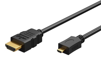 53786 GOOBAY καλώδιο micro HDMI σε HDMI 53786 με Ethernet, 4K/60Hz, 3m, μαύρο