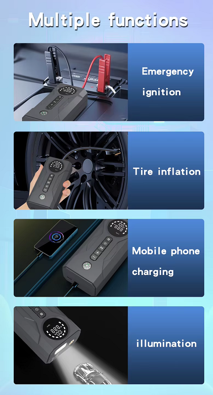 Εκκινητής μπαταρίας οχημάτων Jump Starter & αεροσυμπιεστής - JG819 - 567819