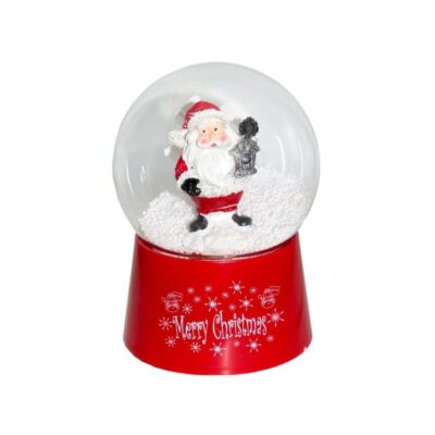 590003-1 Χριστουγεννιάτικη κρυστάλλινη μπάλα μουσικής με ελαφριά χιονονιφάδες - Christmas Snow Globe