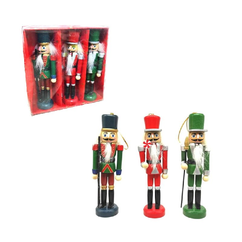 590011-1 Ξύλινα χριστουγεννιάτικα στρατιωτάκια - Christmas soldier deco