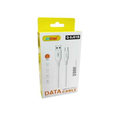 615449 Andowl Καλώδιο Φόρτισης USB σε Type-C 2m Q-SJ61B - USB to Type-C Data Cable