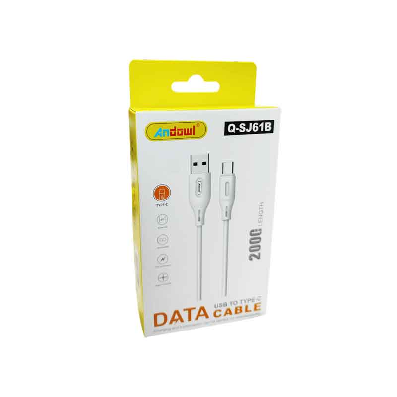 615449 Andowl Καλώδιο Φόρτισης USB σε Type-C 2m Q-SJ61B - USB to Type-C Data Cable