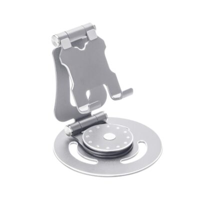 813492-1-2 Βάση στήριξης smartphone/tablet μεταλλική περιστρεφόμενη - G62 - 813492 - Silver