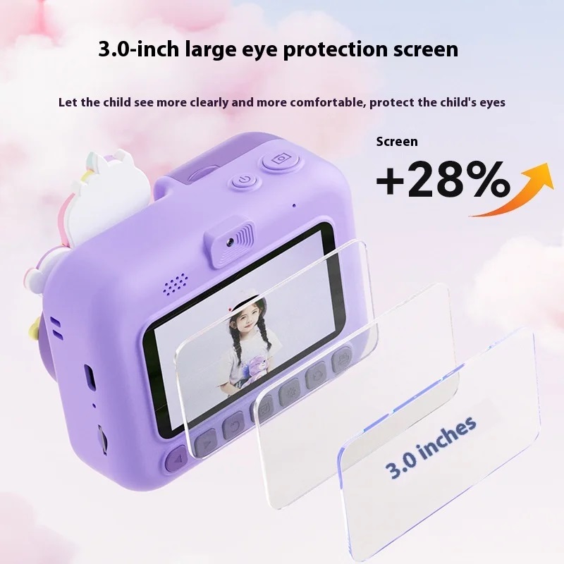 Παιδική Instant φωτογραφική μηχανή με εκτυπωτή - D3 - 851548 - Brown