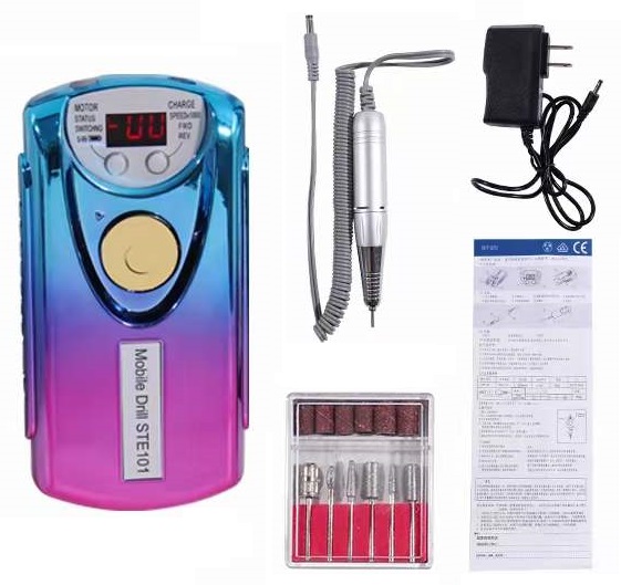 Επαναφορτιζόμενος τροχός μανικιούρ-πεντικιούρ - STE-101 - 910266 - Green/Pink