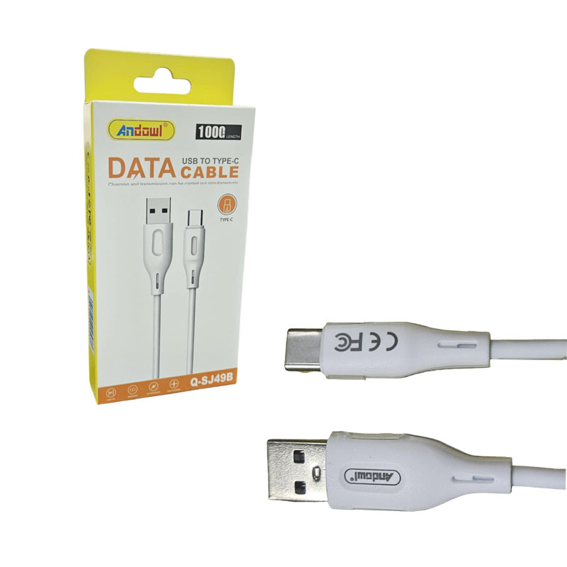 916233 Andowl Καλώδιο Φόρτισης και Δεδομένων USB σε Type-C Q-SJ49B - USB to Type-C Data Cable