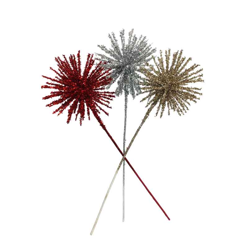 9217-17 Χριστουγεννιάτικο Κλαδί με Αστεροειδές Διακοσμητικό 46cm – Christmas Glitter Starburst Branch