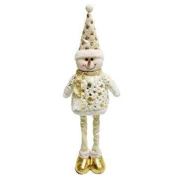 9e23b5b95fd50f9297163c4a987986e2 Χριστουγεννιάτικη λούτρινη κούκλα Χιονάνθρωπος με πτυσσόμενα πόδια - MT94101B - 501470