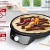 BRUNO BRN-0252 Κρεπιέρα 30εκ. 1200W με ρυθμιζόμενο θερμοστάτη και εξαρτήματα, μαύρη