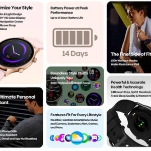 ZEBLAZE smartwatch Btalk 2 Lite, heart rate, 1.39" IPS, IP68, μπλε