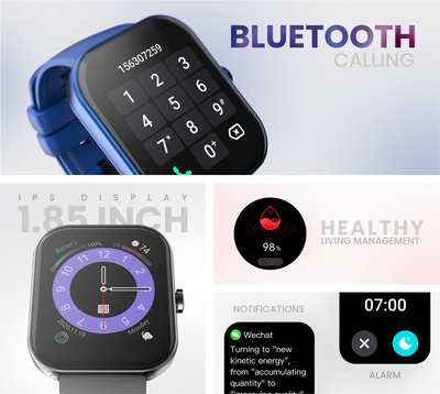 FFIT-ULTRA2-BK-3 HIFUTURE smartwatch FutureFit Ultra 2, 1.85", IP68, heart rate, μαύρο