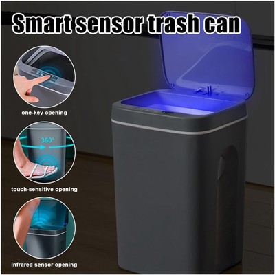 HUH-0254-1 HOME USE κάδος απορριμμάτων HUH-0254 με φωτοκύτταρο, 10.5lt, γκρι