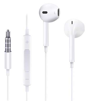 JOYROOM earphones με μικρόφωνο JR-EP1, 3.5mm σύνδεση, λευκά