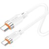 KAKUSIGA καλώδιο USB-C σε USB-C KSC-995, σιλικόνης, 100W, 480Mbps, 1m, λευκό