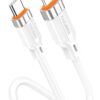 KAKUSIGA καλώδιο Lightning σε USB-C KSC-995, σιλικόνης, 30W, 480Mbps, 1m, λευκό