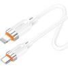 KAKUSIGA καλώδιο Lightning σε USB-C KSC-995, σιλικόνης, 30W, 480Mbps, 1m, λευκό