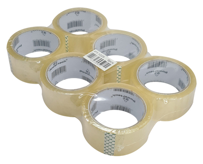 PT-1029-1 POWERTECH αυτοκόλλητη ταινία PT-1029, διάφανη, 48mm, 60m, 6τμχ
