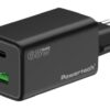 PT-1501-5 POWERTECH φορτιστής τοίχου PT-1501, USB/USB-C, 65W, GaN, μαύρος