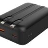 PT-1504-1 POWERTECH power bank PT-1504 με καλώδια & οθόνη, 20000mah, 22.5W, μαύρο