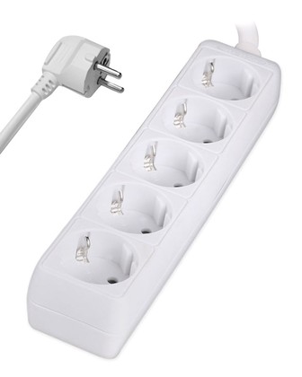 PT-869 POWERTECH πολύπριζο PT-869, 5x schuko, 16A, 1.5m, λευκό