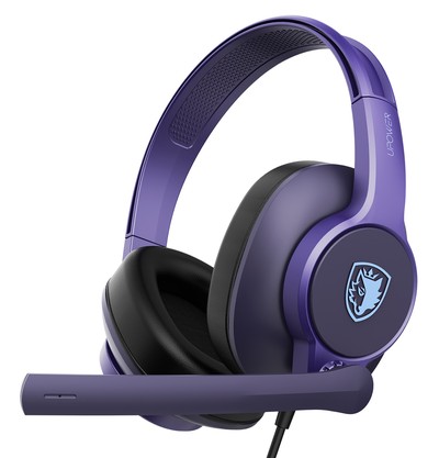 SADES gaming headset UPOWER, 3.5mm σύνδεση, 40mm, μωβ