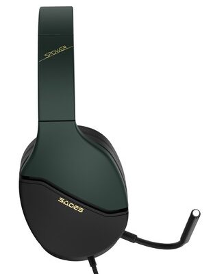 SADES gaming headset SPOWER, 3.5mm σύνδεση, 40mm, multi-platform, μαύρο/πράσινο