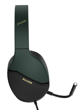 SA-725-BK-1 SADES gaming headset SPOWER, 3.5mm σύνδεση, 40mm, multi-platform, μαύρο/πράσινο