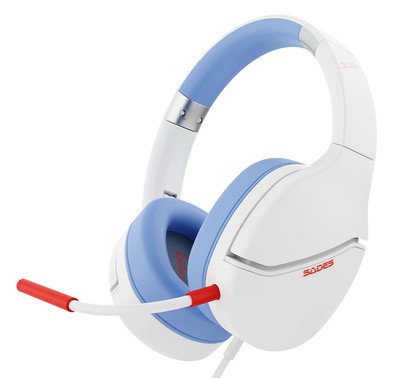SA-725-WH SADES gaming headset SPOWER, 3.5mm σύνδεση, 40mm, multi-platform, λευκό