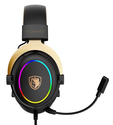 SA-913-1 SADES gaming headset Alchemist, USB σύνδεση, 50mm, V7.1 surround, ENC, RGB, multi-platform, μαύρο