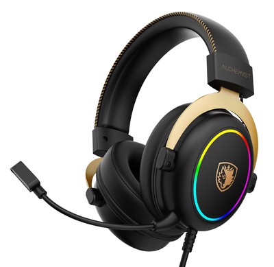 SA-913 SADES gaming headset Alchemist, USB σύνδεση, 50mm, V7.1 surround, ENC, RGB, multi-platform, μαύρο
