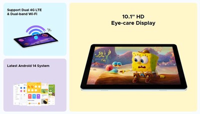 DOOGEE tablet T10W με πληκτρολόγιο/ποντίκι/στυλό αφής/θήκη, 10.1", 4/128GB, 4G, Android 14, 8000mAh, μαύρο