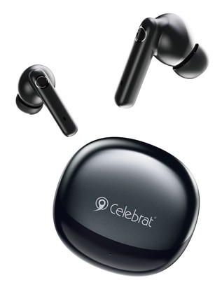 W71-BK CELEBRAT earphones με θήκη φόρτισης W71, True Wireless, 10mm, 30/200mAh, μαύρα