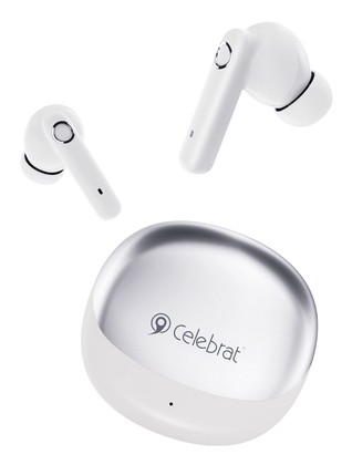 W71-WH CELEBRAT earphones με θήκη φόρτισης W71, True Wireless, 10mm, 30/200mAh, λευκά
