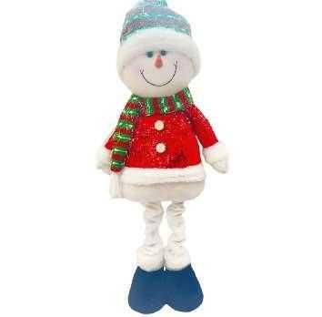 c358fb46a4610fc632abc67356bcca4d Χριστουγεννιάτικη λούτρινη κούκλα Χιονάνθρωπος με πτυσσόμενα πόδια - MY93102B - 501432