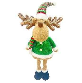 f12908848a48c76e0e680fe6cee21635 Χριστουγεννιάτικη λούτρινη κούκλα Τάρανδος με πτυσσόμενα πόδια - MY93102C - 501517