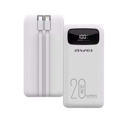 002981 Powerbank - P169K - 20.000mah - AWEI - 002981 - White
