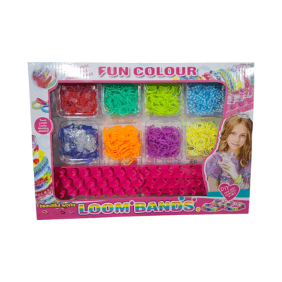 004261 Σετ κατασκευής βραχιολιών DIY με λαστιχάκια - J197-1 - 1600pcs - 004261