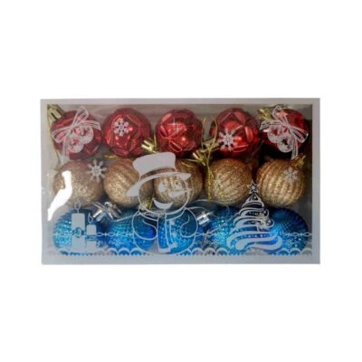 Σετ Χριστουγεννιάτικες μπάλες - 15pcs - 023910