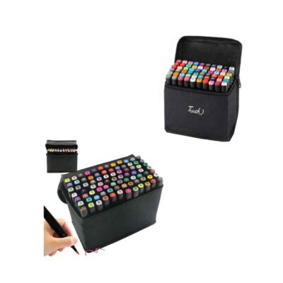 Σετ Μαρκαδόροι Ζωγραφικής με 2 Μύτες Διπλής Όψης 120τμχ  - Colorful Mark Pen