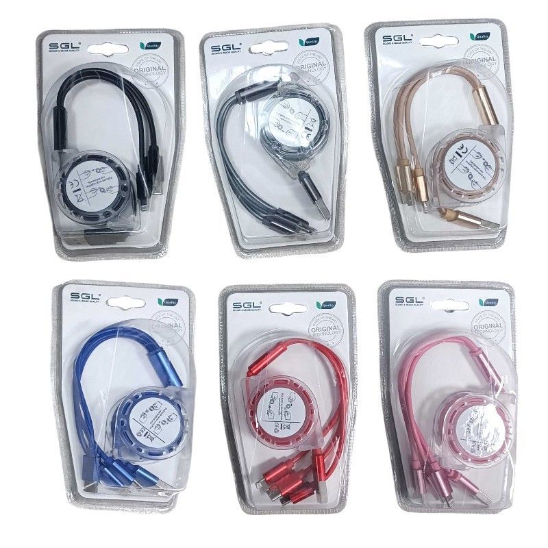 Καλώδιο φόρτισης & data πτυσσόμενο - 3in1 - E3 - 1.2m - 099408