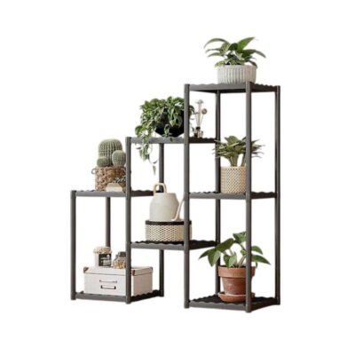 Διακοσμητική ραφιέρα δαπέδου με 7 ράφια - YH9628-2B - 114135 - Black